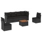 vidaXL 7-tlg. Garten-Sofagarnitur mit Kissen Schwarz Poly Rattan vidaXL 7-tlg. Garten-Sofagarnitur mit Kissen Schwarz Poly Rattan