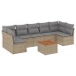 vidaXL 8-tlg. Garten-Sofagarnitur mit Kissen Beige Poly Rattan vidaXL 8-tlg. Garten-Sofagarnitur mit Kissen Beige Poly Rattan