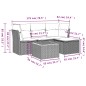 vidaXL 5-tlg. Garten-Sofagarnitur mit Kissen Beige Poly Rattan vidaXL 5-tlg. Garten-Sofagarnitur mit Kissen Beige Poly Rattan