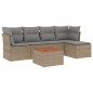 vidaXL 6-tlg. Garten-Sofagarnitur mit Kissen Beige Poly Rattan vidaXL 6-tlg. Garten-Sofagarnitur mit Kissen Beige Poly Rattan