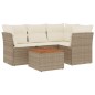 vidaXL 5-tlg. Garten-Sofagarnitur mit Kissen Beige Poly Rattan vidaXL 5-tlg. Garten-Sofagarnitur mit Kissen Beige Poly Rattan