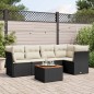 vidaXL 6-tlg. Garten-Sofagarnitur mit Kissen Schwarz Poly Rattan vidaXL 6-tlg. Garten-Sofagarnitur mit Kissen Schwarz Poly Rattan