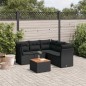 vidaXL 6-tlg. Garten-Sofagarnitur mit Kissen Schwarz Poly Rattan vidaXL 6-tlg. Garten-Sofagarnitur mit Kissen Schwarz Poly Rattan