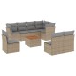 vidaXL 9-tlg. Garten-Sofagarnitur mit Kissen Beige Poly Rattan vidaXL 9-tlg. Garten-Sofagarnitur mit Kissen Beige Poly Rattan