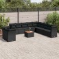 vidaXL 12-tlg. Garten-Sofagarnitur mit Kissen Schwarz Poly Rattan vidaXL 12-tlg. Garten-Sofagarnitur mit Kissen Schwarz Poly Rattan