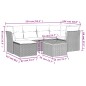 vidaXL 7-tlg. Garten-Sofagarnitur mit Kissen Schwarz Poly Rattan vidaXL 7-tlg. Garten-Sofagarnitur mit Kissen Schwarz Poly Rattan