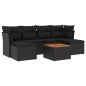 vidaXL 7-tlg. Garten-Sofagarnitur mit Kissen Schwarz Poly Rattan vidaXL 7-tlg. Garten-Sofagarnitur mit Kissen Schwarz Poly Rattan