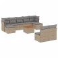 vidaXL 10-tlg. Garten-Sofagarnitur mit Kissen Beige Poly Rattan vidaXL 10-tlg. Garten-Sofagarnitur mit Kissen Beige Poly Rattan