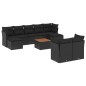 vidaXL 10-tlg. Garten-Sofagarnitur mit Kissen Schwarz Poly Rattan vidaXL 10-tlg. Garten-Sofagarnitur mit Kissen Schwarz Poly Rattan