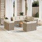 vidaXL 12-tlg. Garten-Sofagarnitur mit Kissen Beige Poly Rattan vidaXL 12-tlg. Garten-Sofagarnitur mit Kissen Beige Poly Rattan