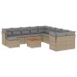vidaXL 12-tlg. Garten-Sofagarnitur mit Kissen Beige Poly Rattan vidaXL 12-tlg. Garten-Sofagarnitur mit Kissen Beige Poly Rattan