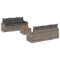 vidaXL 7-tlg. Garten-Sofagarnitur mit Kissen Grau Poly Rattan vidaXL 7-tlg. Garten-Sofagarnitur mit Kissen Grau Poly Rattan