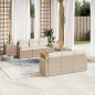 vidaXL 7-tlg. Garten-Sofagarnitur mit Kissen Beige Poly Rattan vidaXL 7-tlg. Garten-Sofagarnitur mit Kissen Beige Poly Rattan