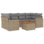vidaXL 7-tlg. Garten-Sofagarnitur mit Kissen Beige Poly Rattan vidaXL 7-tlg. Garten-Sofagarnitur mit Kissen Beige Poly Rattan