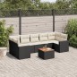 vidaXL 8-tlg. Garten-Sofagarnitur mit Kissen Schwarz Poly Rattan vidaXL 8-tlg. Garten-Sofagarnitur mit Kissen Schwarz Poly Rattan