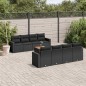 vidaXL 9-tlg. Garten-Sofagarnitur mit Kissen Schwarz Poly Rattan vidaXL 9-tlg. Garten-Sofagarnitur mit Kissen Schwarz Poly Rattan
