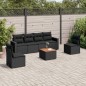 vidaXL 7-tlg. Garten-Sofagarnitur mit Kissen Schwarz Poly Rattan vidaXL 7-tlg. Garten-Sofagarnitur mit Kissen Schwarz Poly Rattan