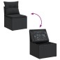 vidaXL 7-tlg. Garten-Sofagarnitur mit Kissen Schwarz Poly Rattan vidaXL 7-tlg. Garten-Sofagarnitur mit Kissen Schwarz Poly Rattan