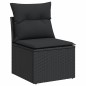 vidaXL 7-tlg. Garten-Sofagarnitur mit Kissen Schwarz Poly Rattan vidaXL 7-tlg. Garten-Sofagarnitur mit Kissen Schwarz Poly Rattan