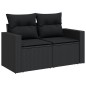vidaXL 7-tlg. Garten-Sofagarnitur mit Kissen Schwarz Poly Rattan vidaXL 7-tlg. Garten-Sofagarnitur mit Kissen Schwarz Poly Rattan