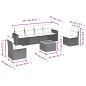 vidaXL 7-tlg. Garten-Sofagarnitur mit Kissen Schwarz Poly Rattan vidaXL 7-tlg. Garten-Sofagarnitur mit Kissen Schwarz Poly Rattan