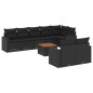 vidaXL 9-tlg. Garten-Sofagarnitur mit Kissen Schwarz Poly Rattan vidaXL 9-tlg. Garten-Sofagarnitur mit Kissen Schwarz Poly Rattan