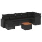 vidaXL 8-tlg. Garten-Sofagarnitur mit Kissen Schwarz Poly Rattan vidaXL 8-tlg. Garten-Sofagarnitur mit Kissen Schwarz Poly Rattan