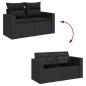 vidaXL 8-tlg. Garten-Sofagarnitur mit Kissen Schwarz Poly Rattan vidaXL 8-tlg. Garten-Sofagarnitur mit Kissen Schwarz Poly Rattan
