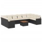 vidaXL 11-tlg. Garten-Sofagarnitur mit Kissen Schwarz Poly Rattan vidaXL 11-tlg. Garten-Sofagarnitur mit Kissen Schwarz Poly Rattan