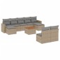vidaXL 10-tlg. Garten-Sofagarnitur mit Kissen Beige Poly Rattan vidaXL 10-tlg. Garten-Sofagarnitur mit Kissen Beige Poly Rattan