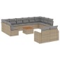 vidaXL 13-tlg. Garten-Sofagarnitur mit Kissen Beige Poly Rattan vidaXL 13-tlg. Garten-Sofagarnitur mit Kissen Beige Poly Rattan