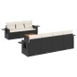 vidaXL 8-tlg. Garten-Sofagarnitur mit Kissen Schwarz Poly Rattan vidaXL 8-tlg. Garten-Sofagarnitur mit Kissen Schwarz Poly Rattan