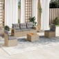 vidaXL 6-tlg. Garten-Sofagarnitur mit Kissen Beige Poly Rattan vidaXL 6-tlg. Garten-Sofagarnitur mit Kissen Beige Poly Rattan
