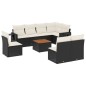 vidaXL 9-tlg. Garten-Sofagarnitur mit Kissen Schwarz Poly Rattan vidaXL 9-tlg. Garten-Sofagarnitur mit Kissen Schwarz Poly Rattan