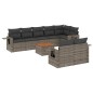 vidaXL 9-tlg. Garten-Sofagarnitur mit Kissen Grau Poly Rattan vidaXL 9-tlg. Garten-Sofagarnitur mit Kissen Grau Poly Rattan