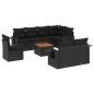vidaXL 9-tlg. Garten-Sofagarnitur mit Kissen Schwarz Poly Rattan vidaXL 9-tlg. Garten-Sofagarnitur mit Kissen Schwarz Poly Rattan