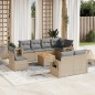 vidaXL 9-tlg. Garten-Sofagarnitur mit Kissen Beige Poly Rattan vidaXL 9-tlg. Garten-Sofagarnitur mit Kissen Beige Poly Rattan