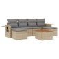 vidaXL 7-tlg. Garten-Sofagarnitur mit Kissen Beige Poly Rattan vidaXL 7-tlg. Garten-Sofagarnitur mit Kissen Beige Poly Rattan