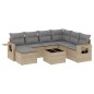 vidaXL 8-tlg. Garten-Sofagarnitur mit Kissen Beige Poly Rattan vidaXL 8-tlg. Garten-Sofagarnitur mit Kissen Beige Poly Rattan