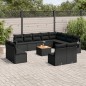vidaXL 13-tlg. Garten-Sofagarnitur mit Kissen Schwarz Poly Rattan vidaXL 13-tlg. Garten-Sofagarnitur mit Kissen Schwarz Poly Rattan