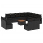 vidaXL 13-tlg. Garten-Sofagarnitur mit Kissen Schwarz Poly Rattan vidaXL 13-tlg. Garten-Sofagarnitur mit Kissen Schwarz Poly Rattan