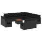 vidaXL 14-tlg. Garten-Sofagarnitur mit Kissen Schwarz Poly Rattan vidaXL 14-tlg. Garten-Sofagarnitur mit Kissen Schwarz Poly Rattan