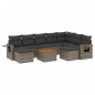 vidaXL 10-tlg. Garten-Sofagarnitur mit Kissen Grau Poly Rattan vidaXL 10-tlg. Garten-Sofagarnitur mit Kissen Grau Poly Rattan