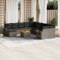 vidaXL 14-tlg. Garten-Sofagarnitur mit Kissen Grau Poly Rattan vidaXL 14-tlg. Garten-Sofagarnitur mit Kissen Grau Poly Rattan