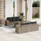 vidaXL 7-tlg. Garten-Sofagarnitur mit Kissen Grau Poly Rattan vidaXL 7-tlg. Garten-Sofagarnitur mit Kissen Grau Poly Rattan