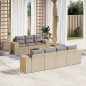 vidaXL 8-tlg. Garten-Sofagarnitur mit Kissen Beige Poly Rattan vidaXL 8-tlg. Garten-Sofagarnitur mit Kissen Beige Poly Rattan