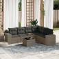 vidaXL 7-tlg. Garten-Sofagarnitur mit Kissen Grau Poly Rattan vidaXL 7-tlg. Garten-Sofagarnitur mit Kissen Grau Poly Rattan