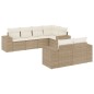 vidaXL 7-tlg. Garten-Sofagarnitur mit Kissen Beige Poly Rattan vidaXL 7-tlg. Garten-Sofagarnitur mit Kissen Beige Poly Rattan