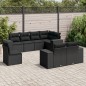 vidaXL 8-tlg. Garten-Sofagarnitur mit Kissen Schwarz Poly Rattan vidaXL 8-tlg. Garten-Sofagarnitur mit Kissen Schwarz Poly Rattan
