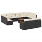 vidaXL 14-tlg. Garten-Sofagarnitur mit Kissen Schwarz Poly Rattan vidaXL 14-tlg. Garten-Sofagarnitur mit Kissen Schwarz Poly Rattan